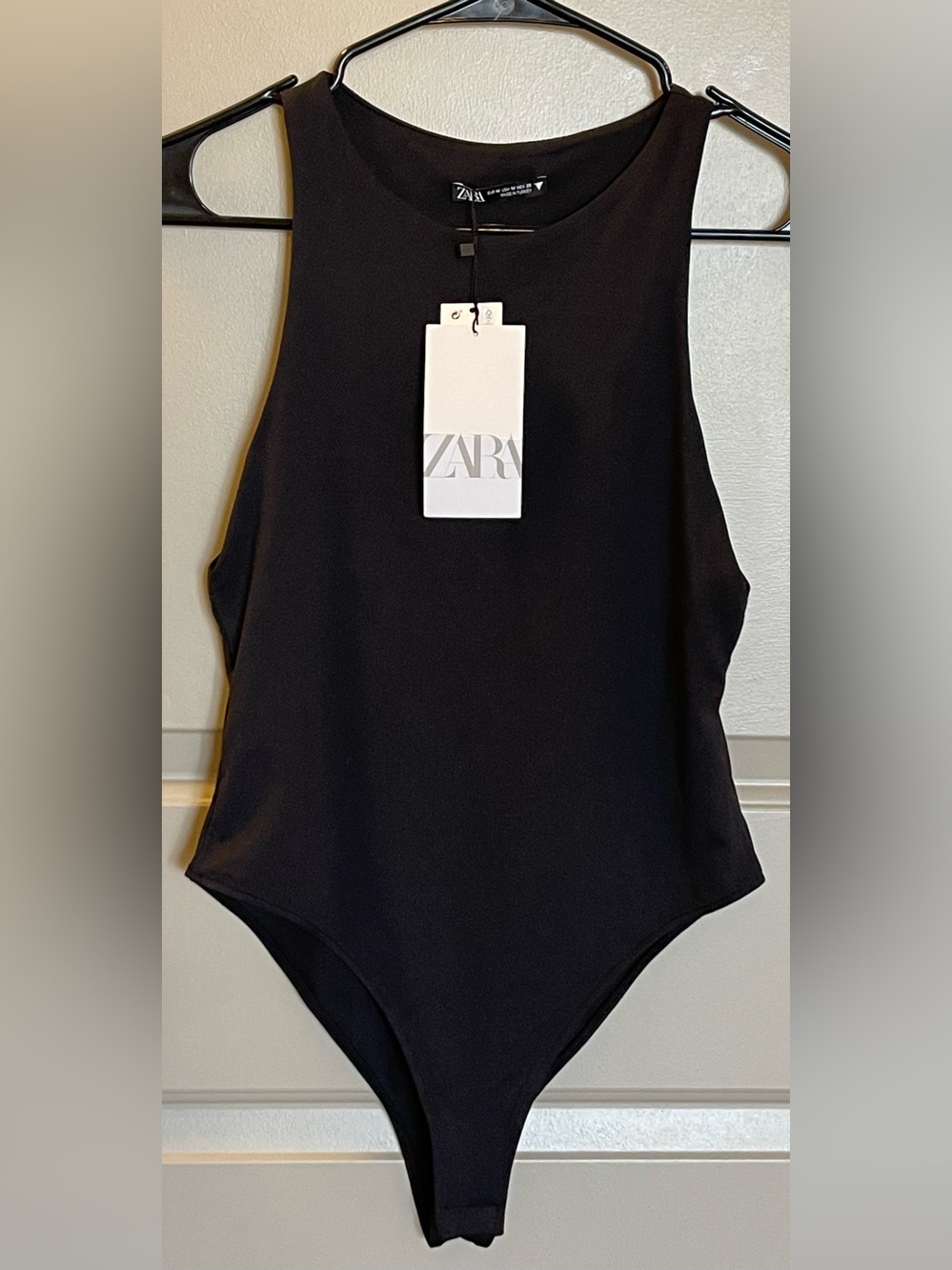 Zara Black Halter Bodysuit NWT Medium